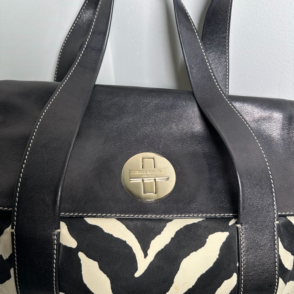 Kate Spade Black and White Zebra Handbag - Picture 2 of 9